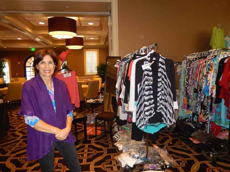Iris Adler at the silent auction boutique of her fundraiser.