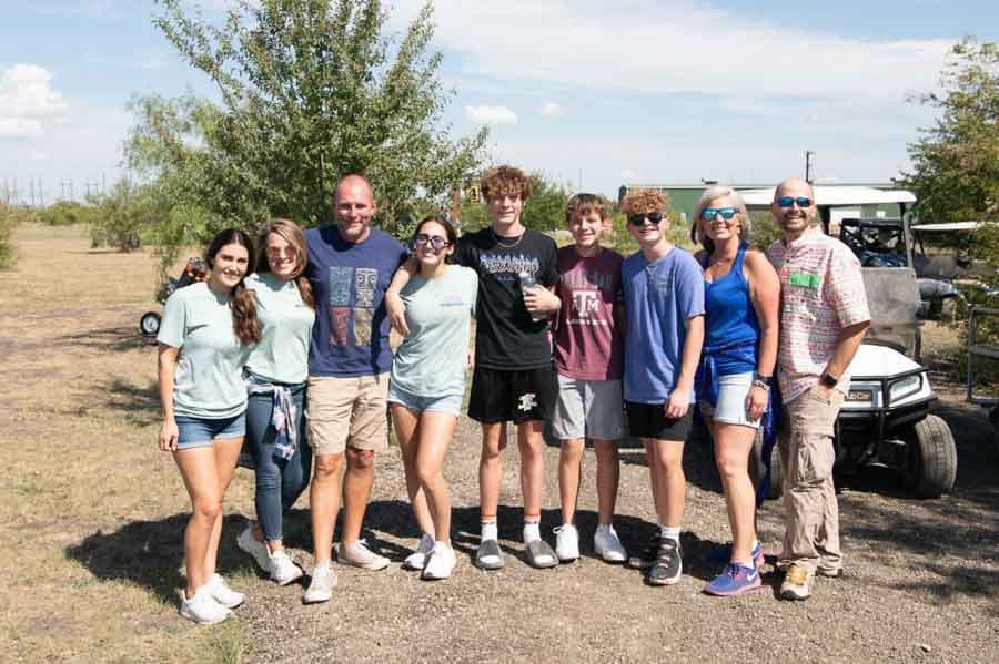 Jaxson's family and supporters gathered at a fundraising event.